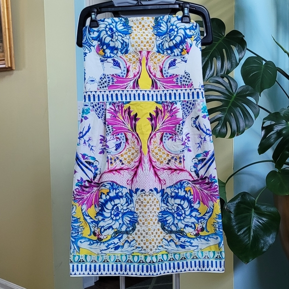 ROBERTO CAVALLI BUSTIER DRESS Multiple colors Size EU 44 - Picture 2 of 12